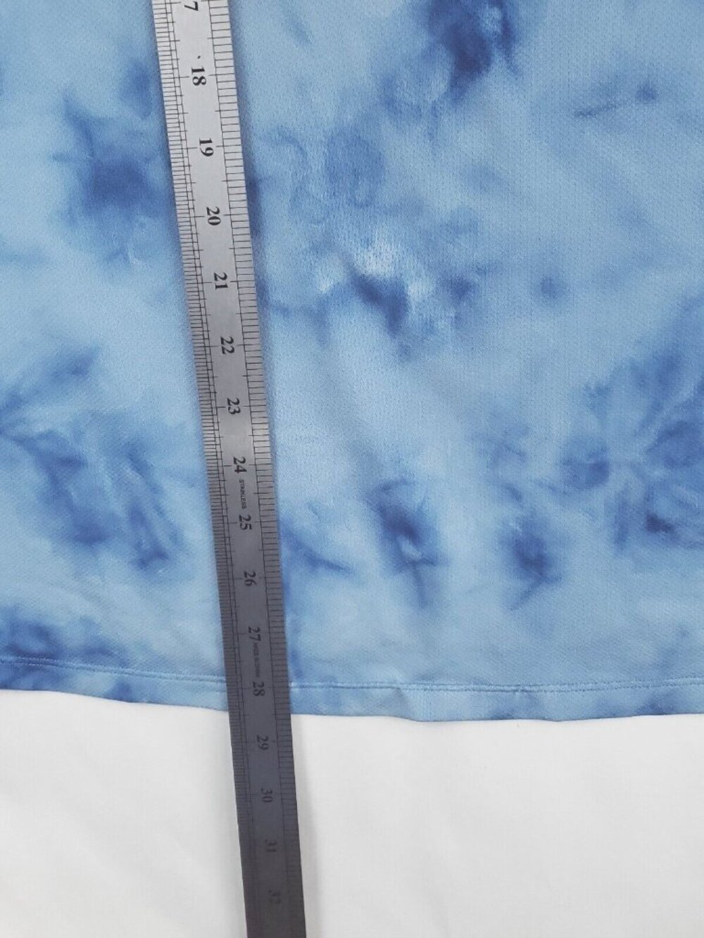 Lululemon Shirt Mens Medium Blue Tie Dye Stretch Short Sleeve Crew Neck - Picture 9 of 9
